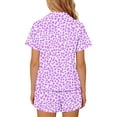 thumbnail image 7 of WRKEKC Girls Summer Outfits Printed Turndown Neck Short Sleeve Top and Shorts Pajama Set for 3-14 Years, 7 of 7