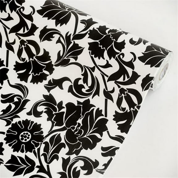 p1314-ROLL Black Temptation - Self-Adhesive Wallpaper Home Decor Roll  Multicolor