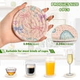 thumbnail image 3 of Haosy Set of 6 Drink Woven Coaster with Holder Heat Resistant Non-Slip Bar Coasters 4 Inches Differently Cartoon Bow, 3 of 7