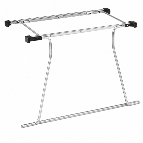 Universal Hanging File Folder Frame, Adjustable Steel Organizer for Letter and Legal Files, Fits 24–27 Inch Drawers, 1 Set