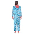 thumbnail image 4 of Ashford & Brooks Women's Fleece Hooded One Piece Pajama Union Jumpsuit, 4 of 5