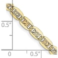 thumbnail image 5 of Solid Gold 14K 4mm Tri-color Pav Valentino with Lobster Lock Chain - 16", 5 of 9