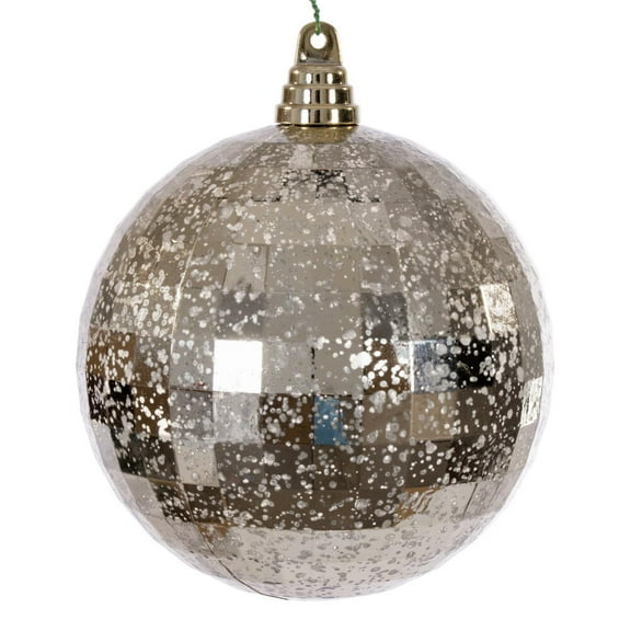 6" Champagne Mirror Mercury Orn 2/Bag