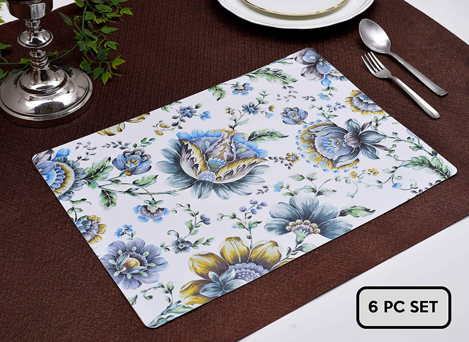 Decozen Placemats for Dining Table Coffee Table Floral Design Heat