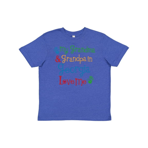Inktastic Georgia Grandma Grandpa Loves Me Youth T-Shirt