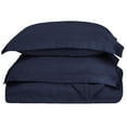 thumbnail image 2 of Soft and Durable Long-Staple Cotton Duvet Cover Set - Cal King, Navy Blue, 2 of 6