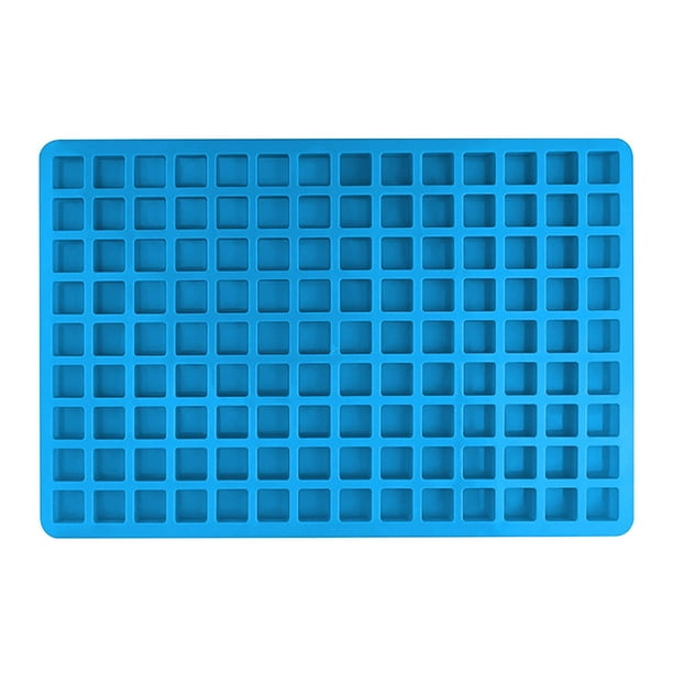 Xiao Hua Molde de silicona para cubitos de hielo de 126 cavidades, mini molde cuadrado para chocolate y dulces, utilizado para hacer chocolate casero, azúcar y cubitos de hielo, azul, 1 pieza