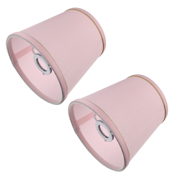 Supvox 2Pcs Pink Cloth Lamp Covers with Fine Workmanship for Table Lamps and Chandeliers