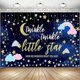 thumbnail image 3 of Twinkle Twinkle Little Star - Fondo para fiesta de revelación de género, para niño o niña, para fotografía, pancarta de nube rosa y azul, con purpurina, para cumpleaños de bebé, 3 of 5