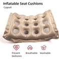 thumbnail image 6 of Scheam 16-Hole Inflatable Seat Cushion Portable Chair Cushion for Office Wheelchair Travel Cars Airplanes Coccyx Tailbone Sciatica Ideal for Daily Use Prolonged Sitting Relief, Khaki,Plastics, 6 of 9