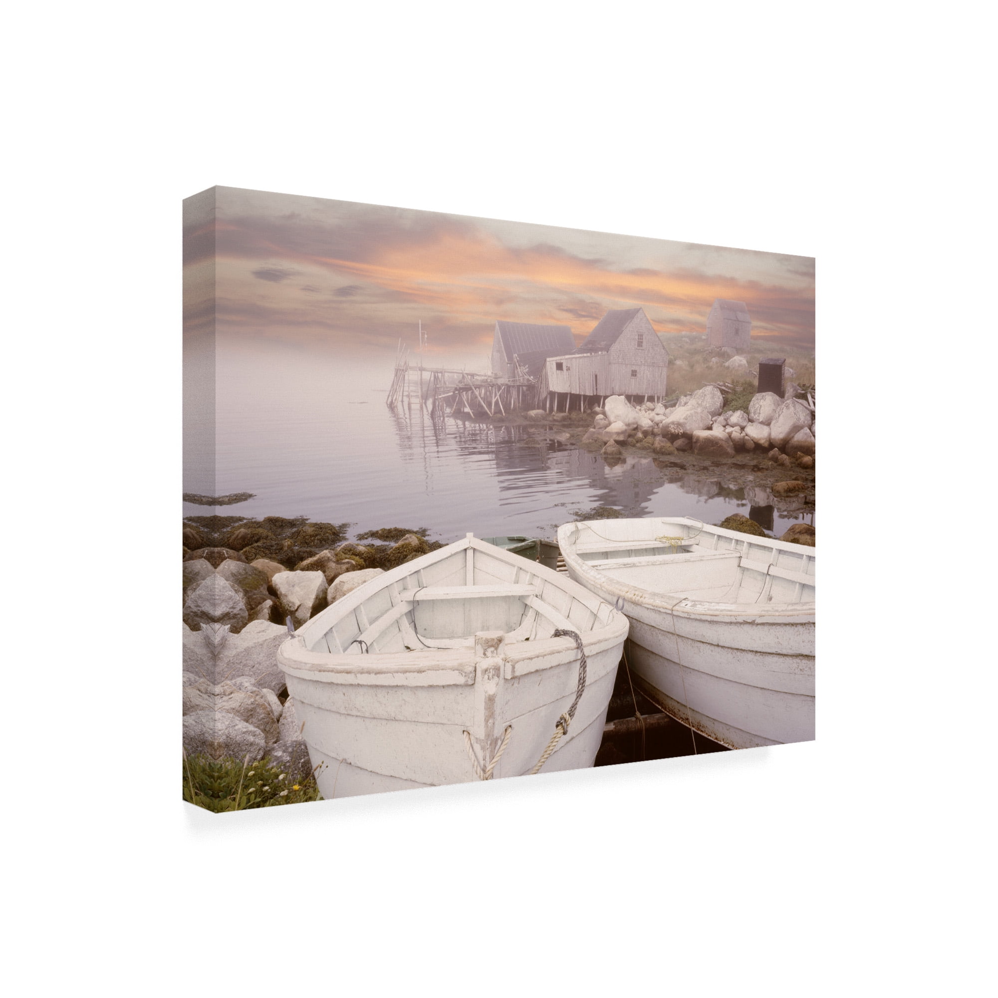 Trademark Fine Art 'Two Boats At Sunrise Nova Scotia' Canvas Art by Monte Nagler