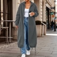 thumbnail image 4 of Kelon Women's Longline Zip Up Hoodie Sweatshirts, Oversized Fleece Cardigan Jacket, Casual Drawstring Hem Coat Tops, Comfy Soft Warm Outfits for Fall Winter, Daily, Travel & Lounge, L, 4 of 8