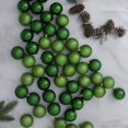 thumbnail image 2 of 60ct Shatterproof Emerald Green 4-Finish Christmas Ball Ornaments 2.5" (60mm), 2 of 2