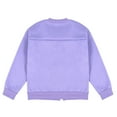 thumbnail image 5 of Spazoro Girls Swearshirts, with Pockets Full Zip Crew Neck Solid Color Casual Cardigan Tops for Girls Purple Size 9 T, 5 of 9