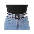 thumbnail image 4 of INSPIRE CHIC Women's Clear Waist Belts, Plus Size Skinny Belt Waistband for Jeans Dresses Coats Up to 95cm/37.4" Black, 4 of 4