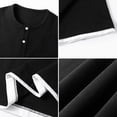 thumbnail image 5 of Casual Short Sleeve Button down Shirts for Men V Neck Tshirts Shirts for Men Summer Tops Y2k Mens Shirts Graphic Tees Get it Fast, 5 of 5