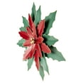 thumbnail image 3 of Northlight 16.25" Large Red and Green Metal Poinsettia Christmas Wall Hanging, 3 of 5
