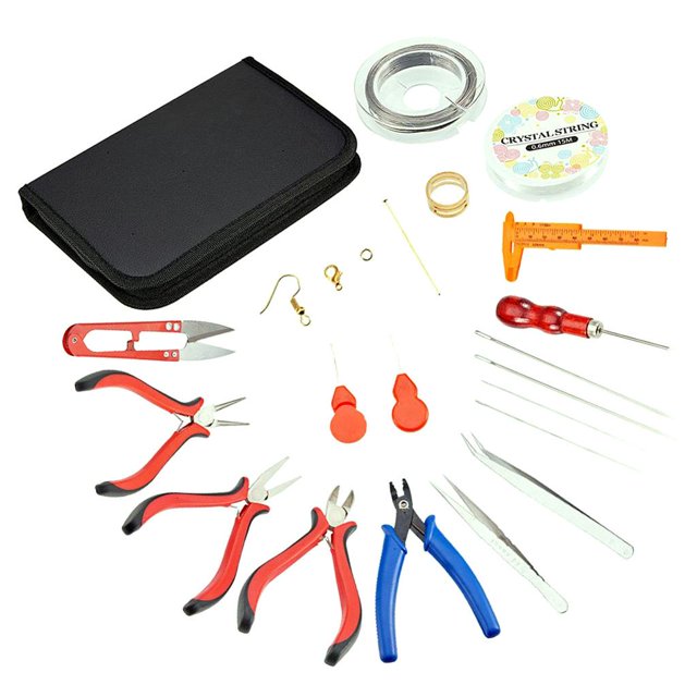 Juego de accesorios para joyería Juego de suministros para joyas Juego para principiantes de hallazgos para joyería Juego de herramientas para h Baoblaze Kit de suministros de fabricación de joyas