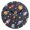Black, variant on Rocket Pixel Style Wall Clock 10in Round Artistic Oil Painting Home Decor Desk Table Clock