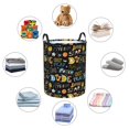 thumbnail image 4 of Fotbe Basketball Cesto de Ropa con Asas, Cesto Impermeable de Gran Capacidad, Bolsa de Lavado para Dormitorio, Cesto de Ropa con Ruedas y Asas-Medium, 4 of 6