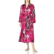 NATORI Wild Berry Blossom Satin Robe, US X-Large, NWOT