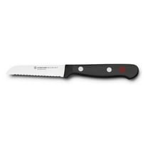 Gourmet 3" Serrated Paring Knife,Black