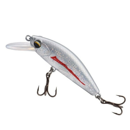 YaSaLy 1Pc 6cm/11G Sinking Minnow Fishing Lure 3D Fish Eye Artificial Hard Pesca Crank Bait Steel Triple Hook Outdoor Accessories 5#