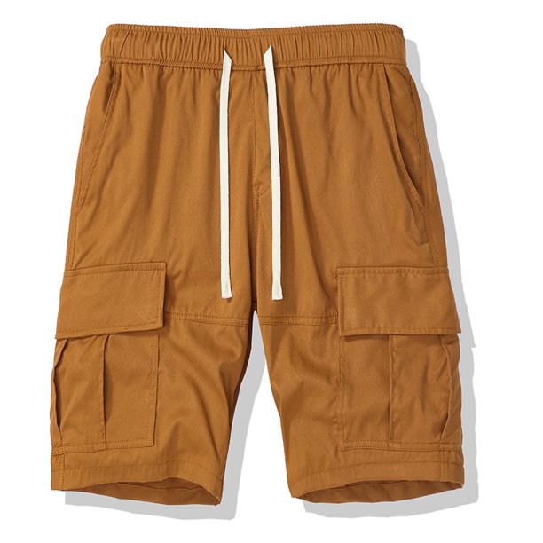 pstuiky Pantalones cortos deportivos, Pantalones cortos cargo casuales de moda para hombre, con bolsillos y botones, cintura elástica Pantalones cortos de golf