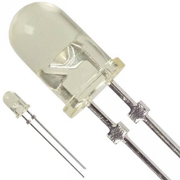 Pack of 5  HLMP3850A  Standard LEDs - Through Hole T-1 3/4 LED YEL TINT :RoHS