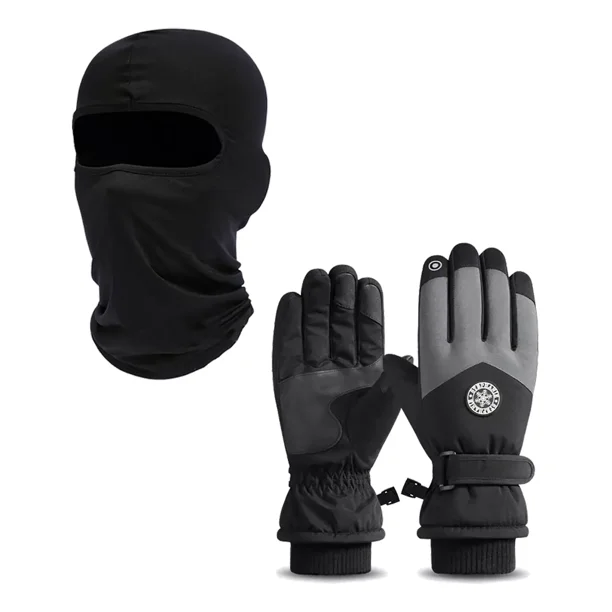 2pzs Guantes Térmicos Impermeables Touch Invierno +balaclava