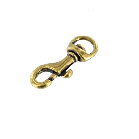 

59 3/8 Antique Brass Swivel Bolt Snap Solid Brass-LL