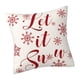 thumbnail image 5 of Funda de cojín navideña, decoración navideña, cómoda y decorativa, 45 x 45 cm Copo de nieve blanco, 5 of 9