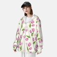 thumbnail image 3 of Yiaed Tulips Flowers Print Sun Shirts UPF 50+ Protection Hoodie Rash Guard Shirt UV Shirt Long Sleeve Fishing Outdoor Lightweightase-Medium, 3 of 5