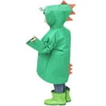 thumbnail image 3 of YIQAUMA Boys Girls Toddler Raincoat Kids Waterproof Rain Jacket Hooded Slicker Cartoon Rain Wear Green,4-5T, 3 of 6