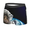 thumbnail image 2 of Kll Cat Astronaut Men'S Cotton Boxer Briefs Underwear-Small, 2 of 9
