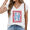 White, variant on Cozymy Womens Blue Minimal Sea Fish Print V Neck Short Sleeve T-Shirt S-5XL Casual Daily Wear Soft Tops