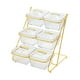 thumbnail image 3 of Bandeja de 3 niveles con tapa, multiusos, elegante y con compartimento organizador. transparente, 3 of 9