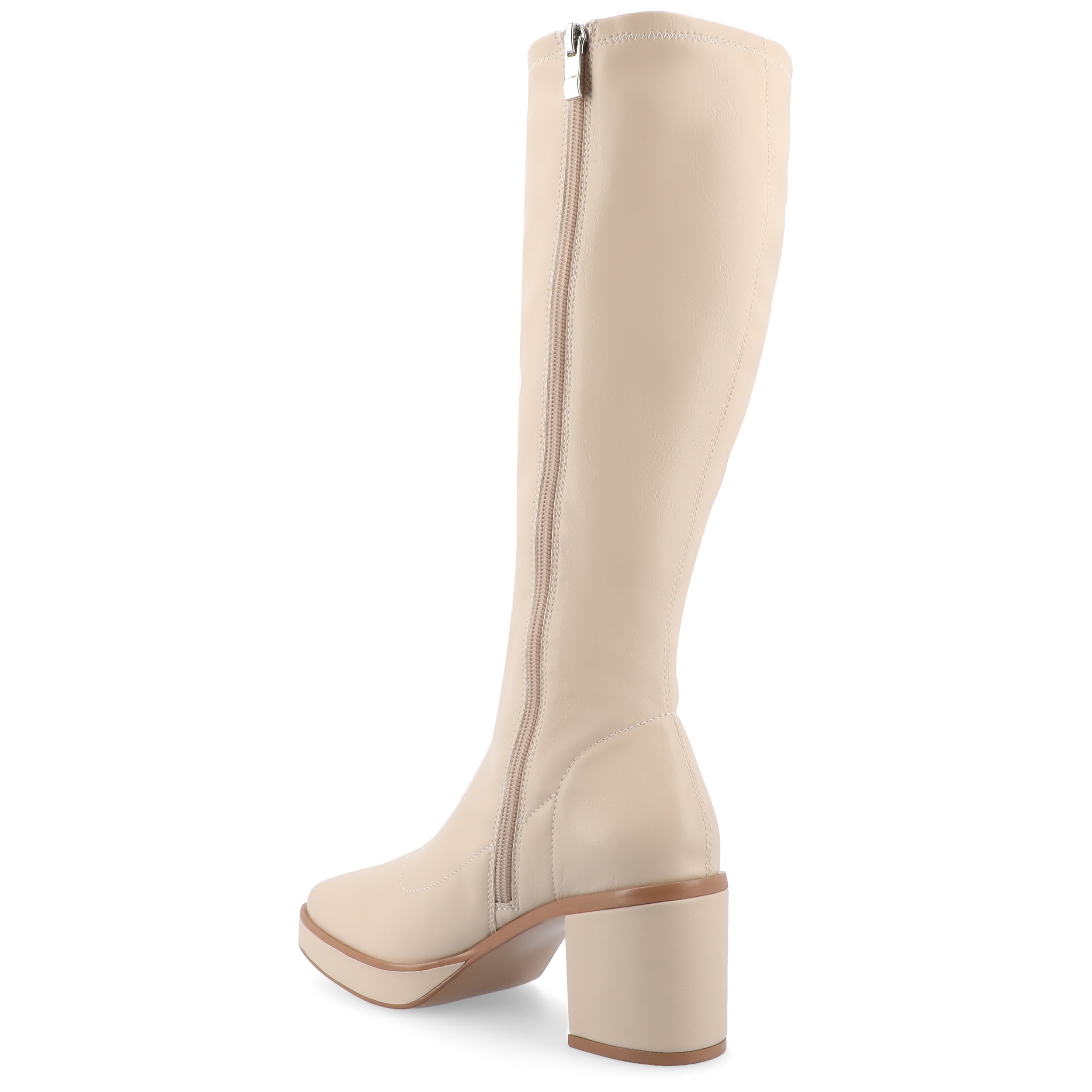 Journee Womens Alondra Platform Square Toe Boots