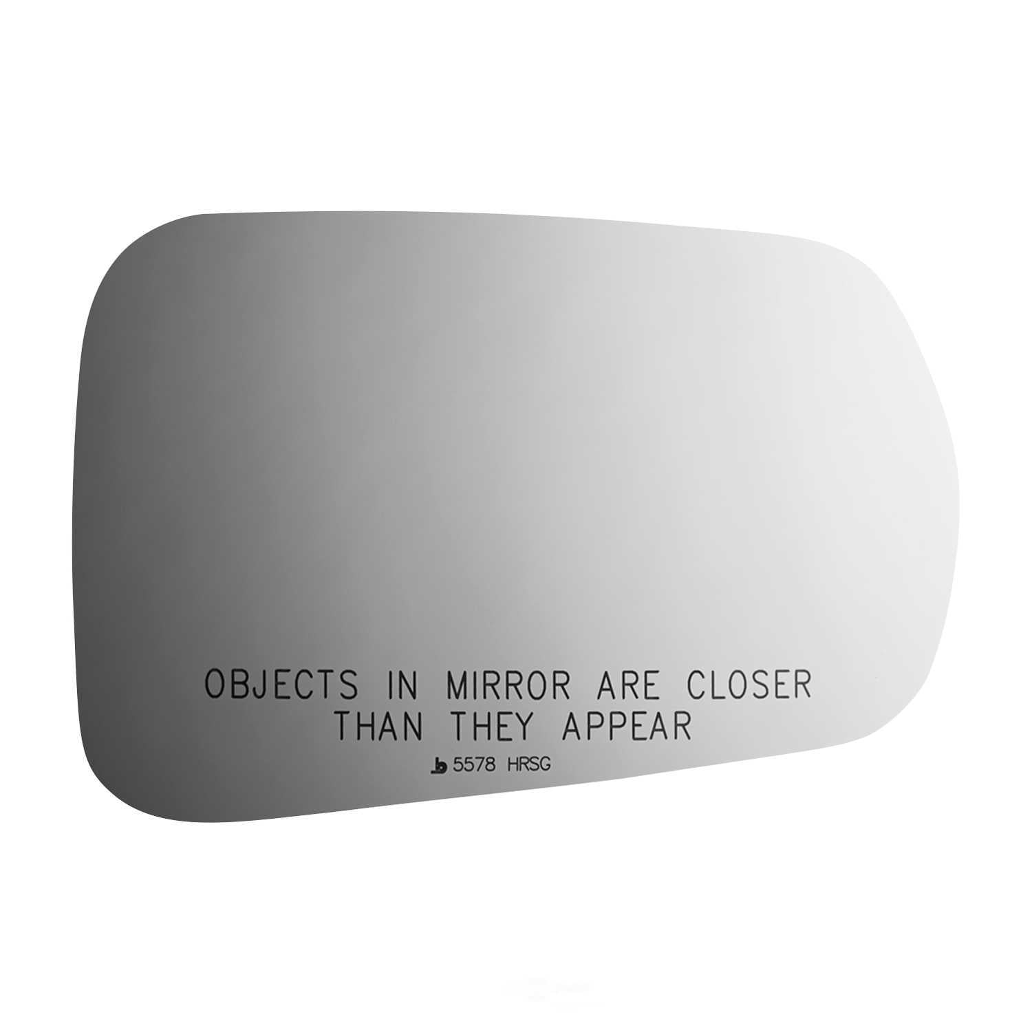 Burco Side View Mirror Replacement Glass with Motor Mount Plate - Clear Glass - 5578HRSG