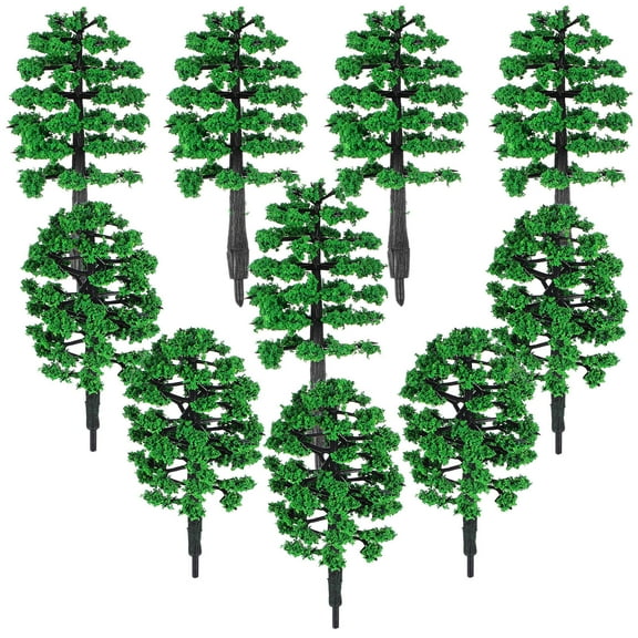 HEANUJJ Model Railway Accessories Plastic Green 10pcs