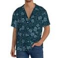 thumbnail image 3 of Xecao offers the Rose Flowers for Men's Casual Short-sleeved Shirt, a button-up collared shirt with a pocket, perfect for beach vacations and yacht travel in the X-Large size., 3 of 7
