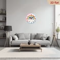thumbnail image 6 of 2D Flat 1pc 10Inch Wooden Rainbow Wall Clock - Colorful Numbers Decorative Clouds, Silent Easy to Install, Perfect for Home, Bedroom, Kitchen, Living Room - Ideal Gift for Easter, Christmas, 6 of 7