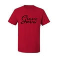 thumbnail image 2 of Wild Bobby Grace Wins Script Inspirational/Christian Men Graphic Tee, Red, 4X-Large, 2 of 5