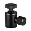 Andoer Mini Metal Tripod Head Adapter Ball Head Aluminum Alloy with 1/4 Inch Screw and 3/8 Inch Screw Hole for Mobile Phone Camera LED Light Tripod Black