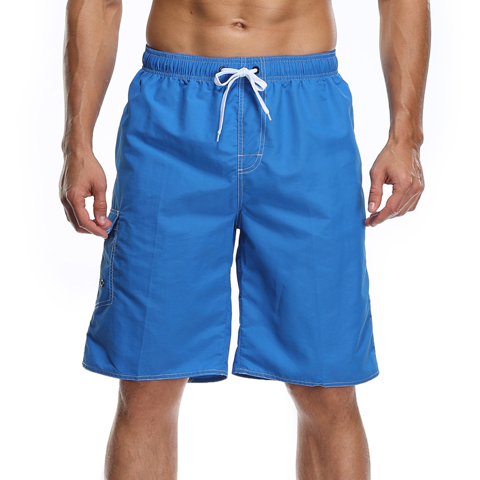 ZXHACSJ Summer Men's Beach Pants Surfing Pants Men's Solid Large