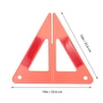 thumbnail image 2 of FONDOTIN 4Set Reflective Traffic Triangle Plastic Road Safety for Vehicles Users and Drivers, 2 of 5