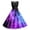 C-Purple235, variant on Summer Sleeveless Dresses For Women Galaxy Printed Round Neck Flowy A Line Midi Dress Casual Tie Waist Stylish Dresses