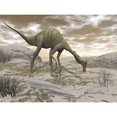 thumbnail image 2 of Gallimimus dinosaur discovering eggs in the desert. Poster Print by Elena Duvernay/Stocktrek Images, 2 of 2