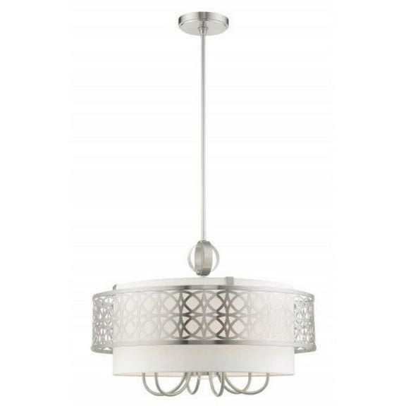 7 Light Pendant in Glam Style 24.75 inches Wide By 25.5 inches High-Brushed Nickel Finish Bailey Street Home 218-Bel-4362894