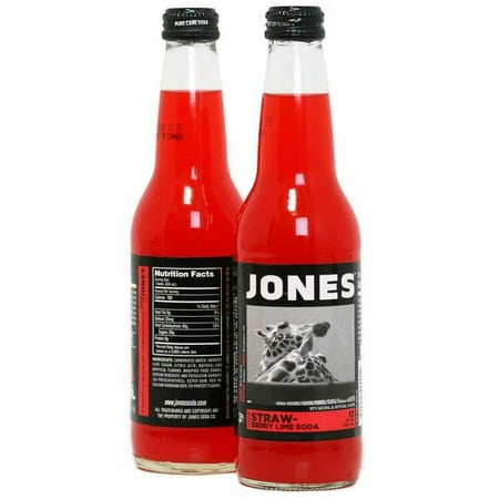 Jones Strawberry/Lime - 12 Glass Bottles - 355 ML X 12